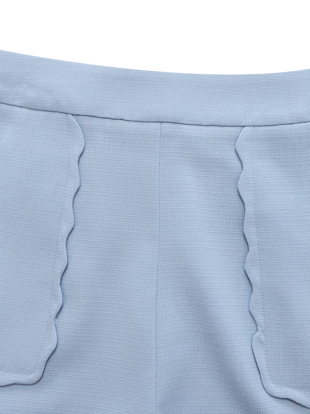 2PCS 1960s Wide Strap Button Square Neck Top & Shorts - Image 5