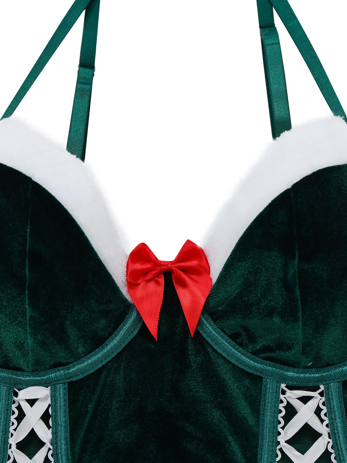 2PCS 1970 Christmas Velvet Top & Skirt Set - Image 6