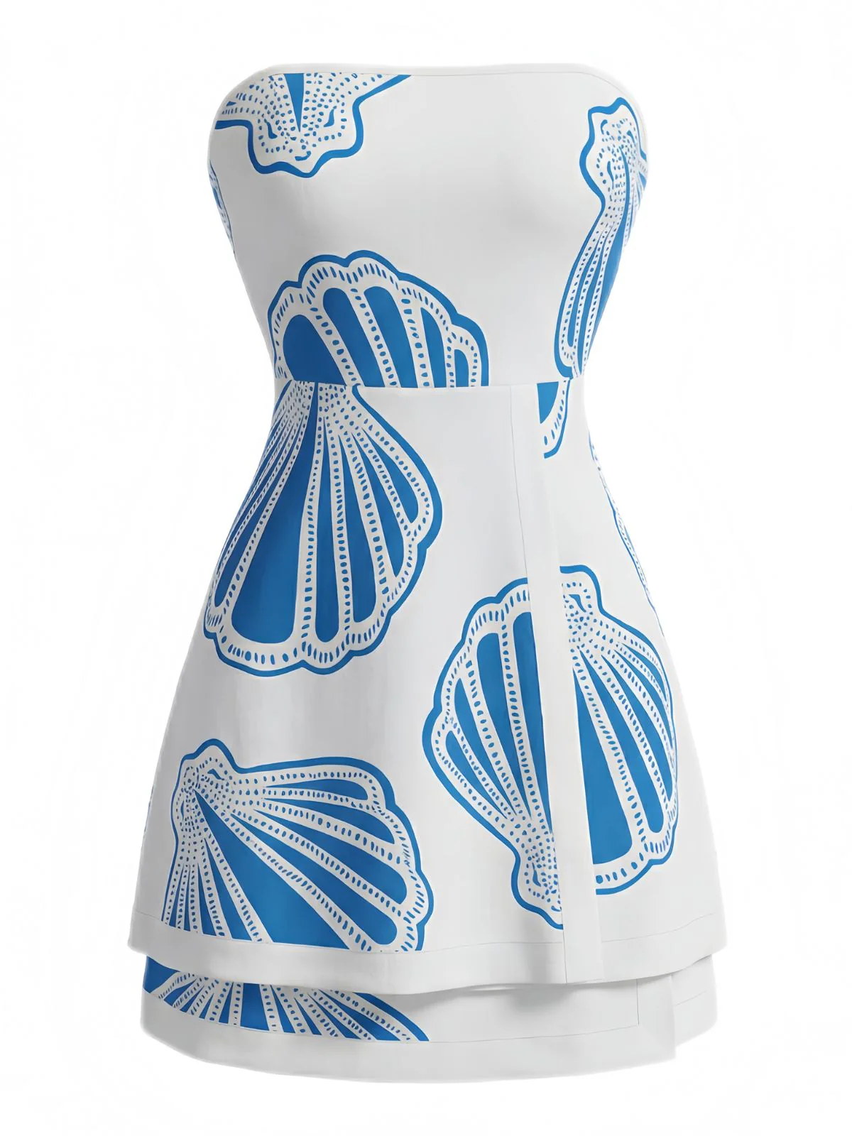 2PCS 1970s Boho Shell Bandeau Top & Skirt Set - Image 2