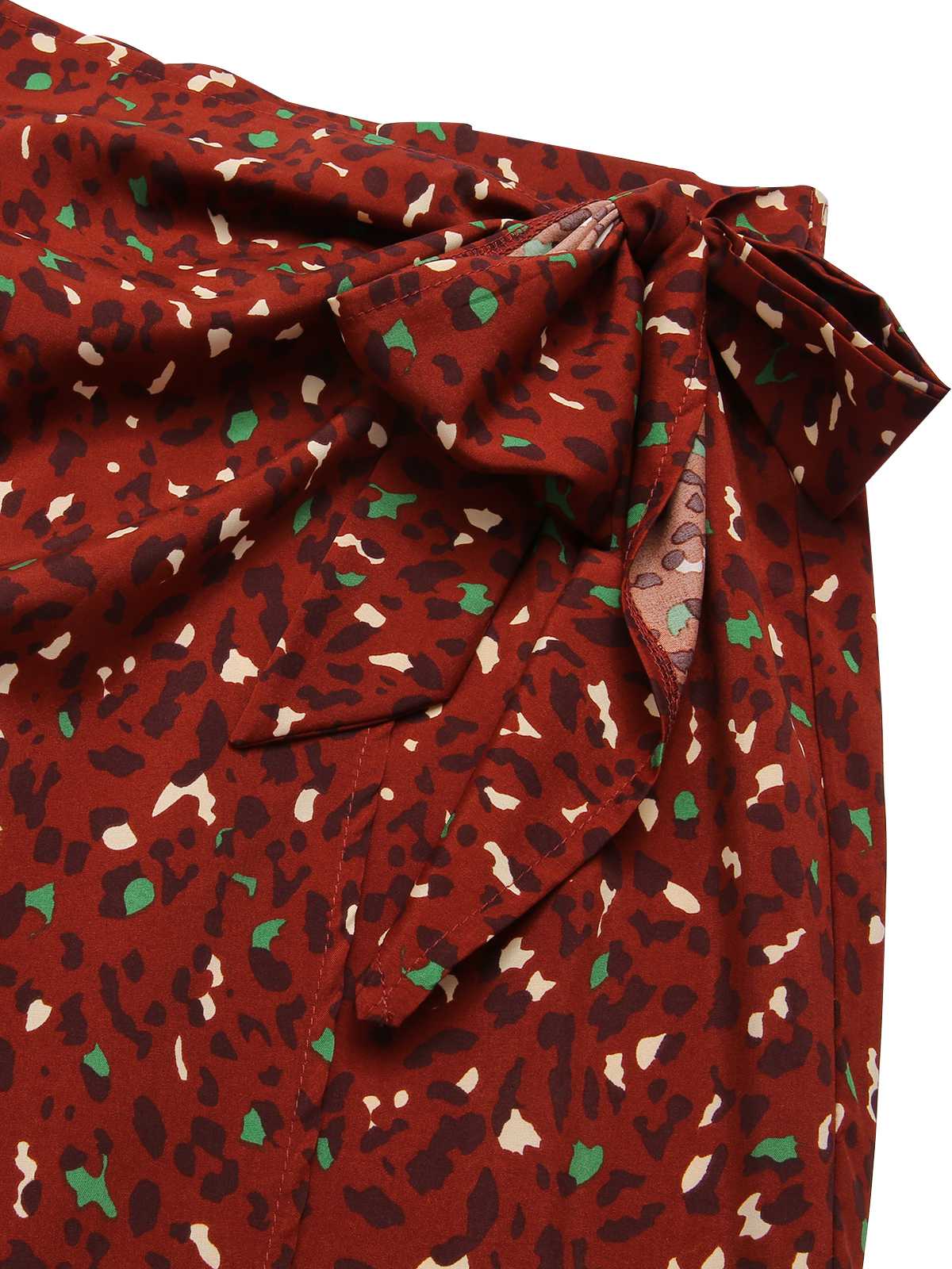 2PCS 1970s Long Sleeves Top & Dots Skirt - Image 10