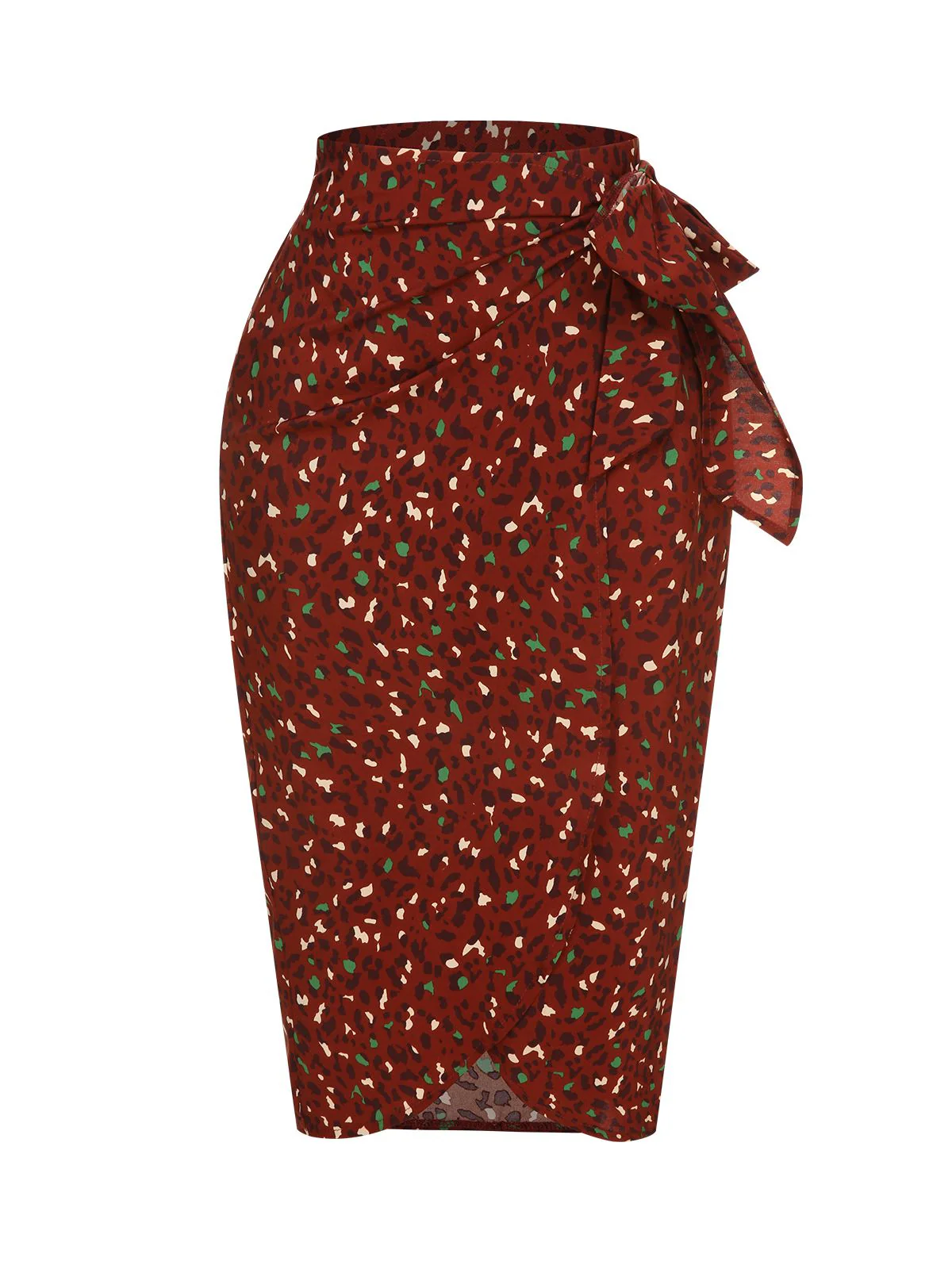 2PCS 1970s Long Sleeves Top & Dots Skirt - Image 7
