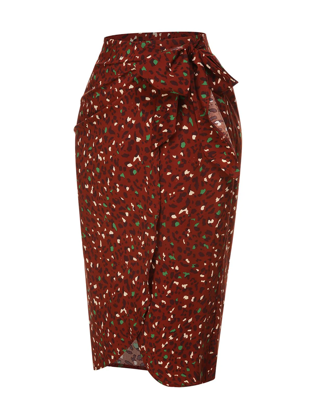 2PCS 1970s Long Sleeves Top & Dots Skirt - Image 9