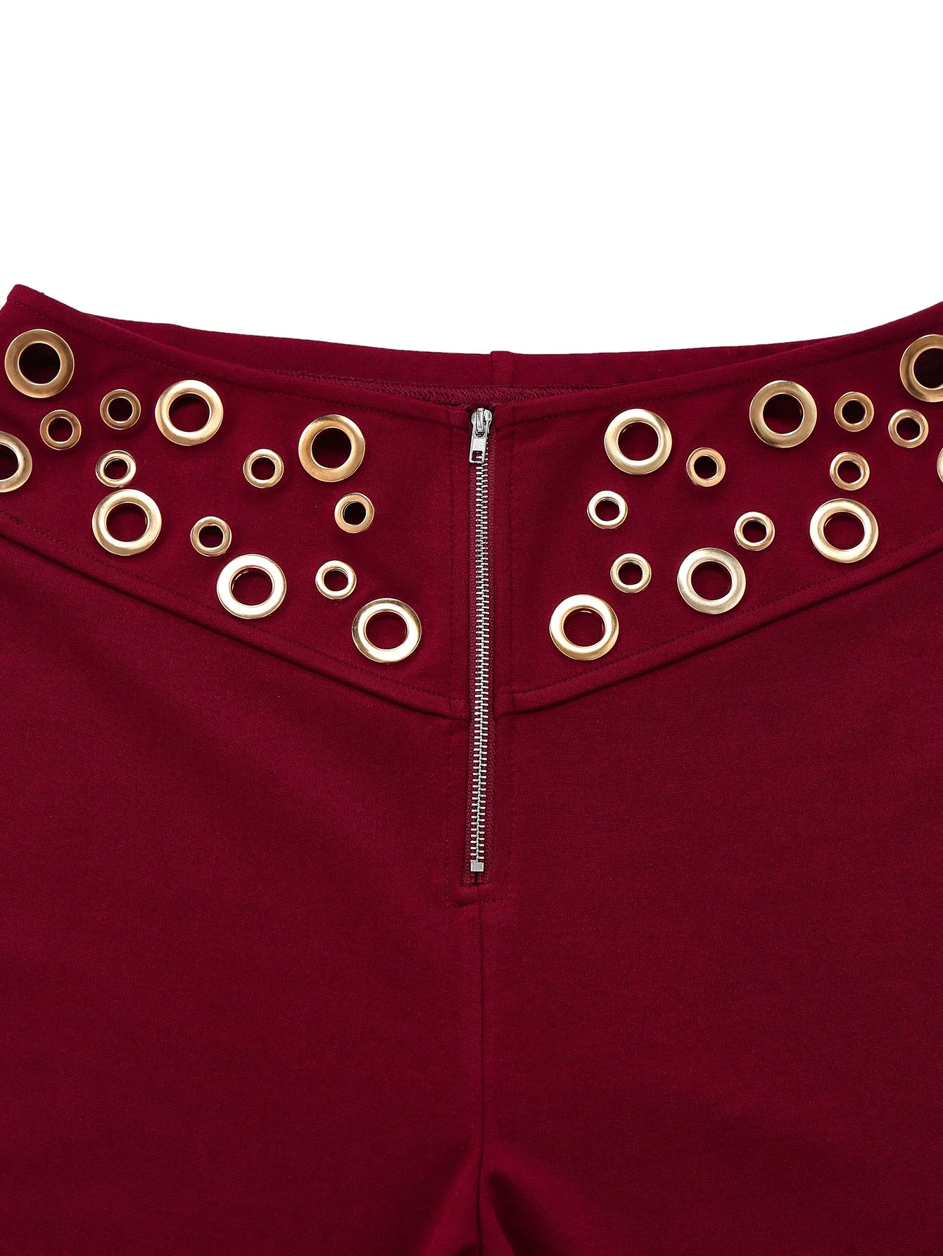 2PCS 1970s Strapless Metal Buckle Punk Top & Pants - Image 6