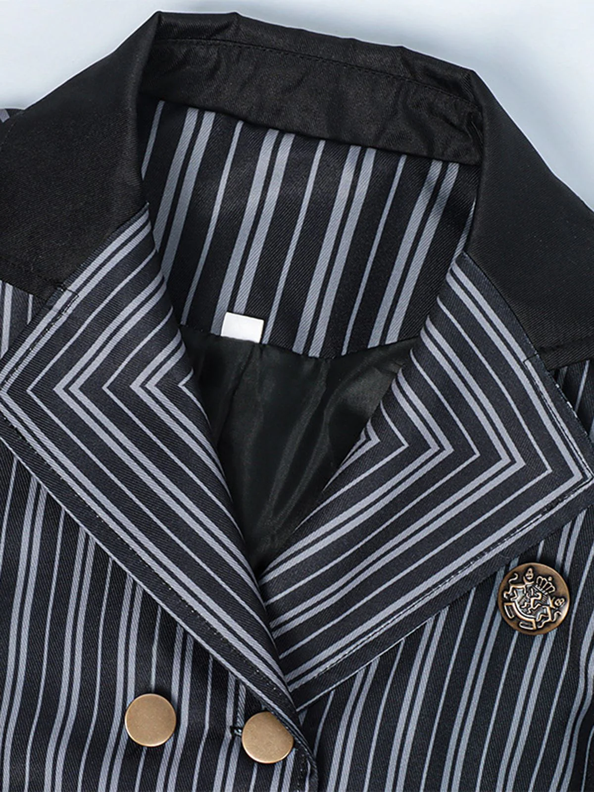 2PCS 1970s Wicked Vertical Striped Top & Patchwork Skirt - Image 5