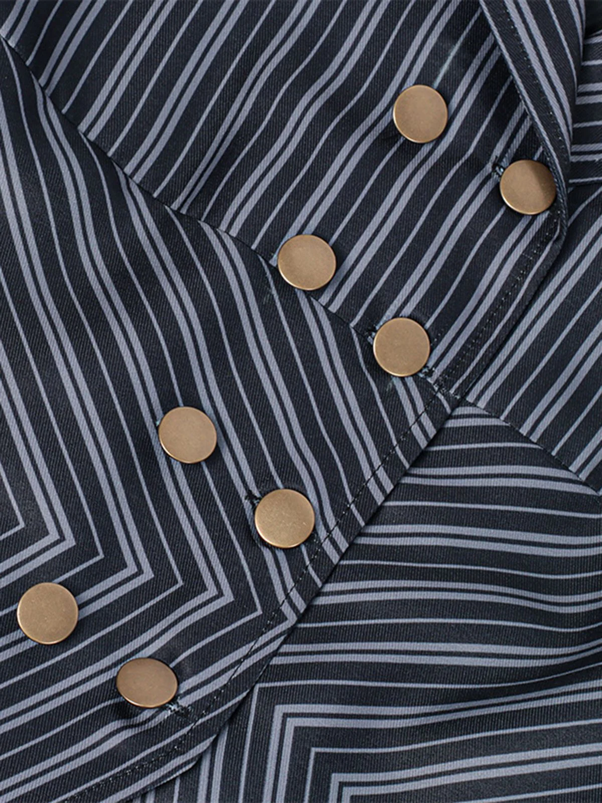 2PCS 1970s Wicked Vertical Striped Top & Patchwork Skirt - Image 6