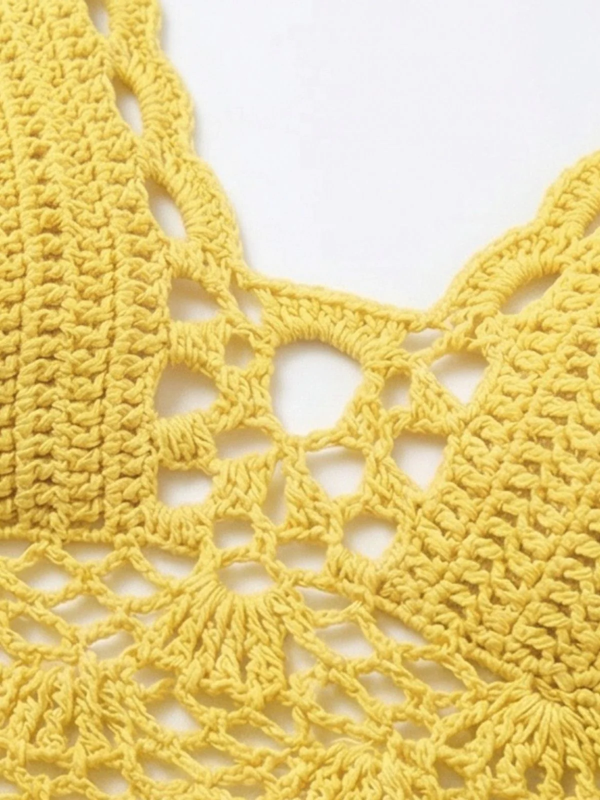 2PCS 1980s Solid Crochet Cover Up Set - Image 10