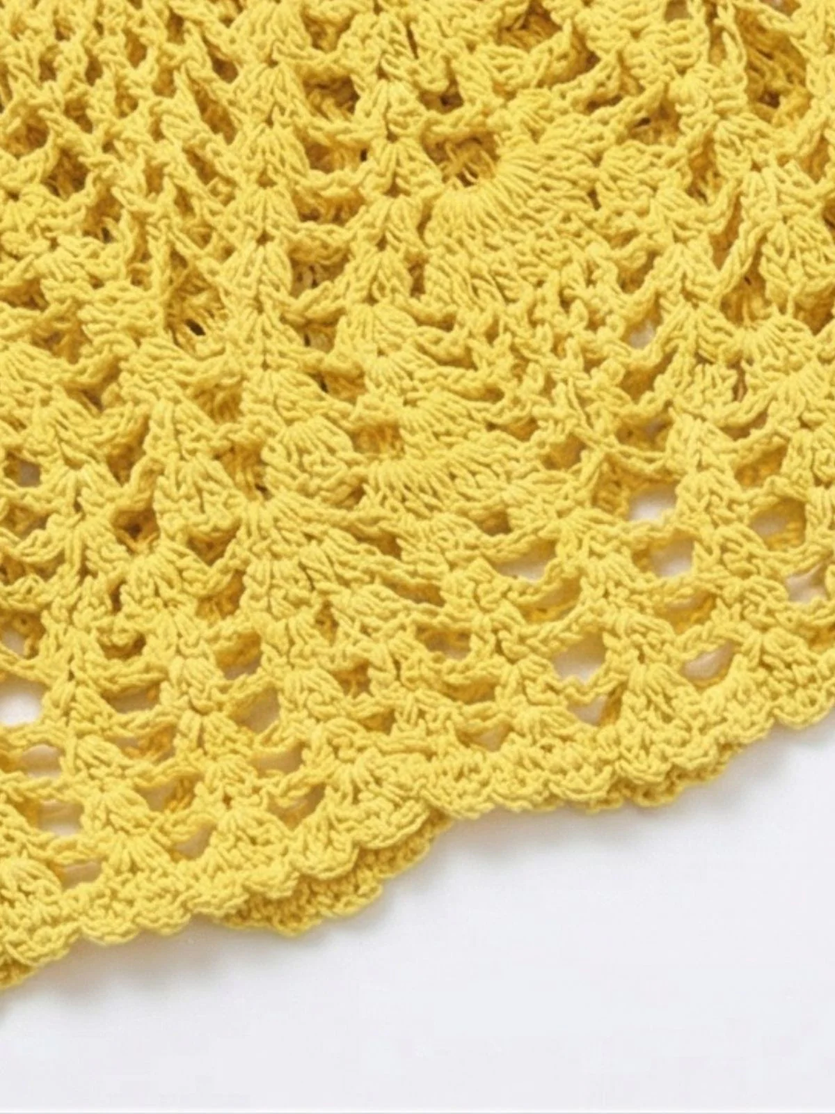 2PCS 1980s Solid Crochet Cover Up Set - Image 8