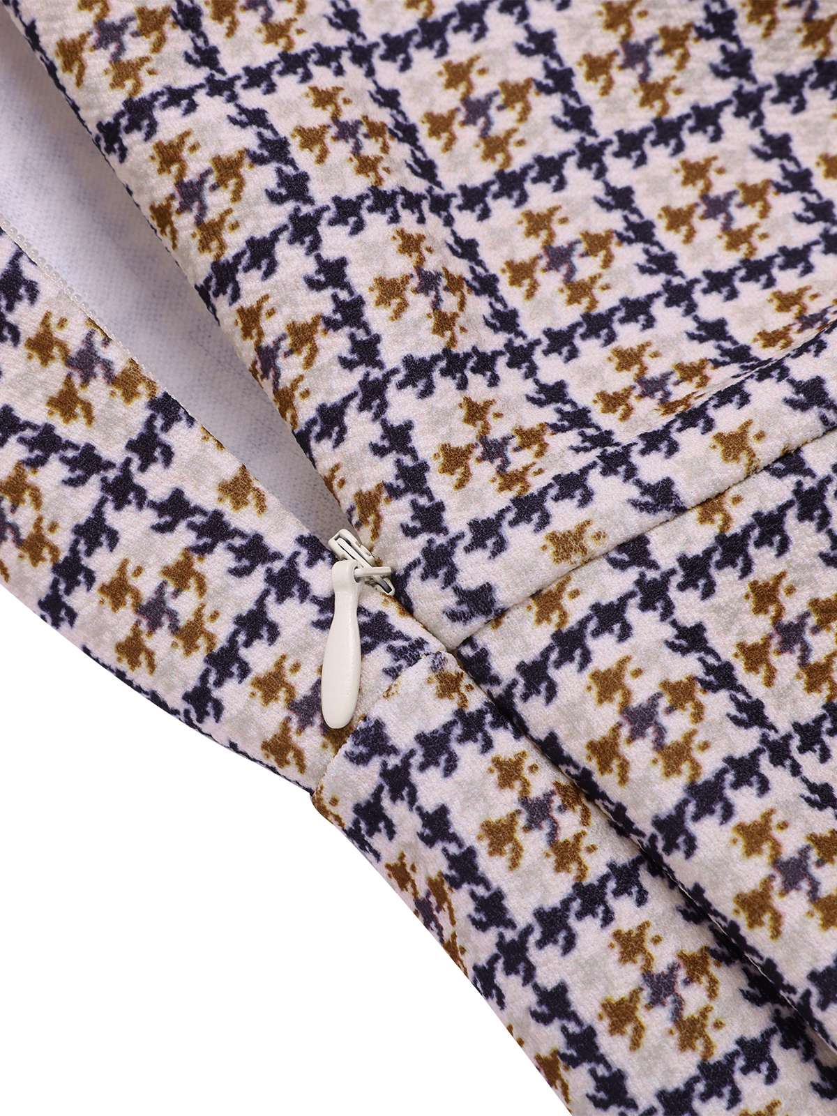 2PCS Beige 1960s Knitted Straps Pencil Dress & Short Coat - Image 4