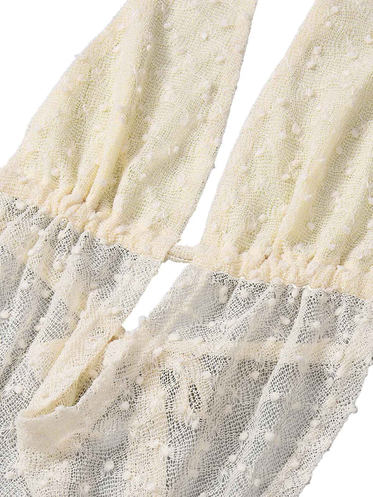 2PCS Beige 2000s Halter Backless Tie Skirt Set - Image 4