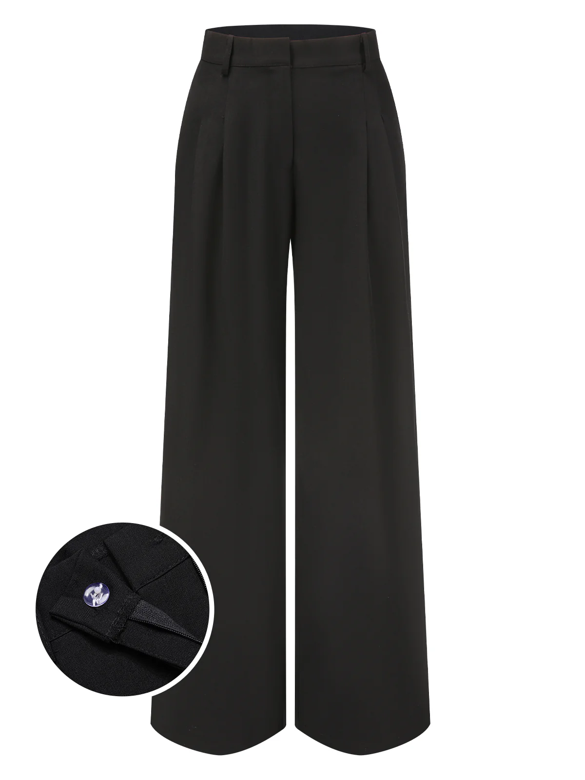 2PCS Black 1930s Halter Vest Top & Wide Leg Pants - Image 9