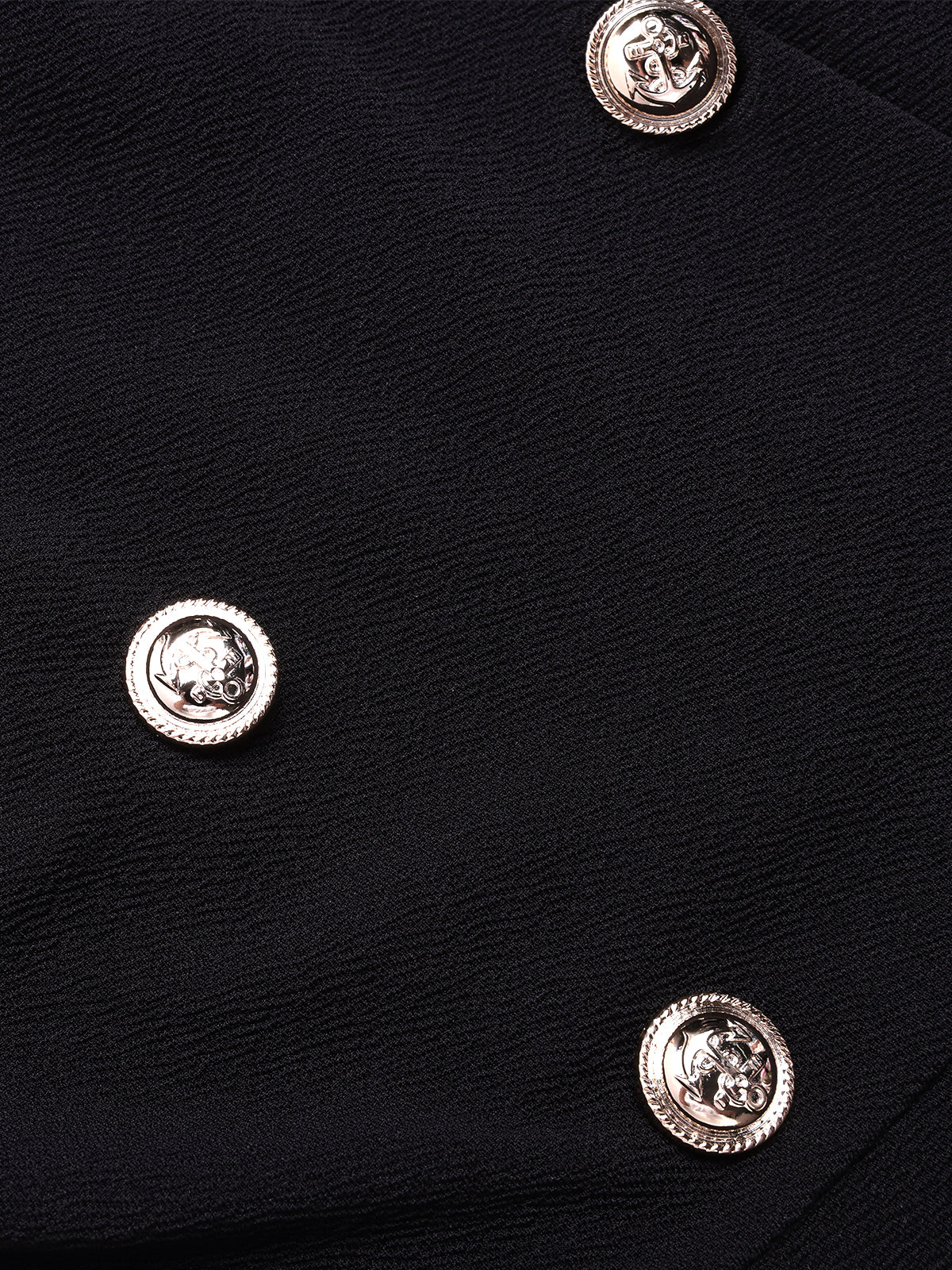 2PCS Black 1960s Double Breasted Sleeveless Vest & Wide Leg Pants - Image 4