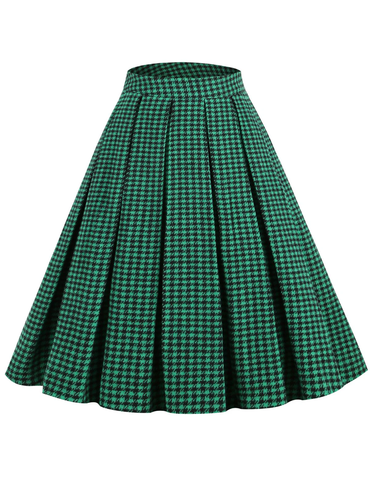 2PCS Black Retro Plaid Blazer & Panel Skirt - Image 14