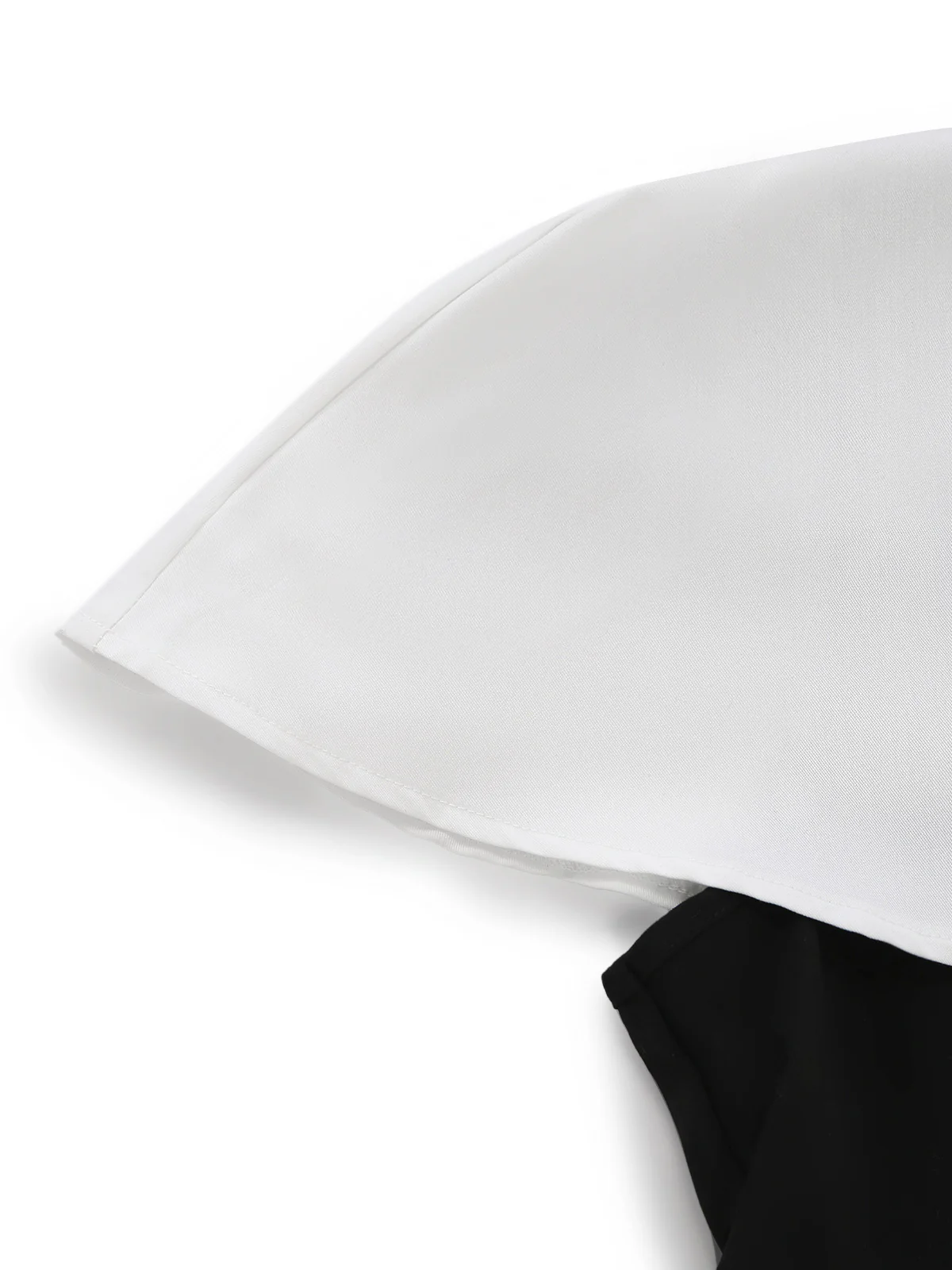 2PCS Black & White 1950s Cape Collar ColorBlock Top & Pants - Image 5