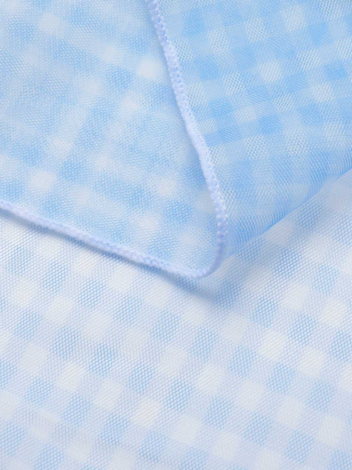 2PCS Blue 1950s Plaids Swimsuit & Mesh Cover-Up - Image 10