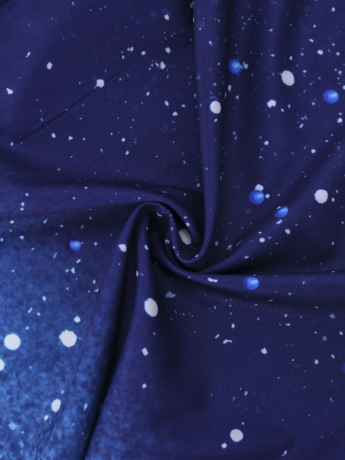 2PCS Blue 1970s Gradient Glitter Top & Pants Set - Image 7