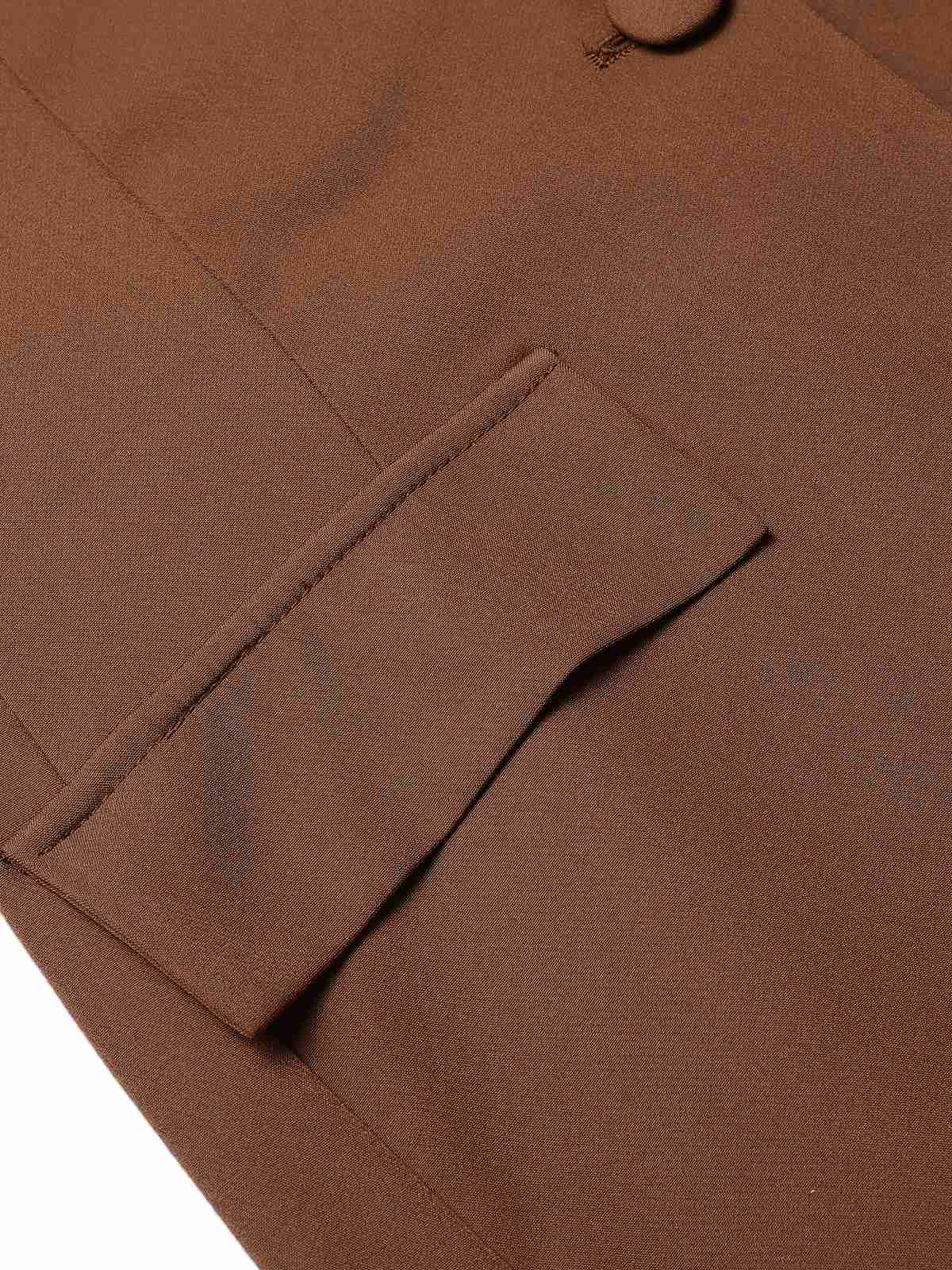 2PCS Brown 1960s Lace-up Blazer Coat & Pants Suit Set - Image 12