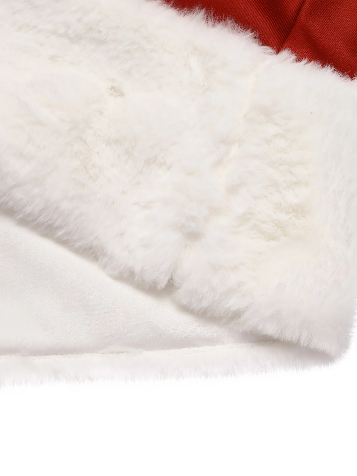 2PCS Christmas 1950s Strapless Bow Fur Dress & Shawl - Image 6