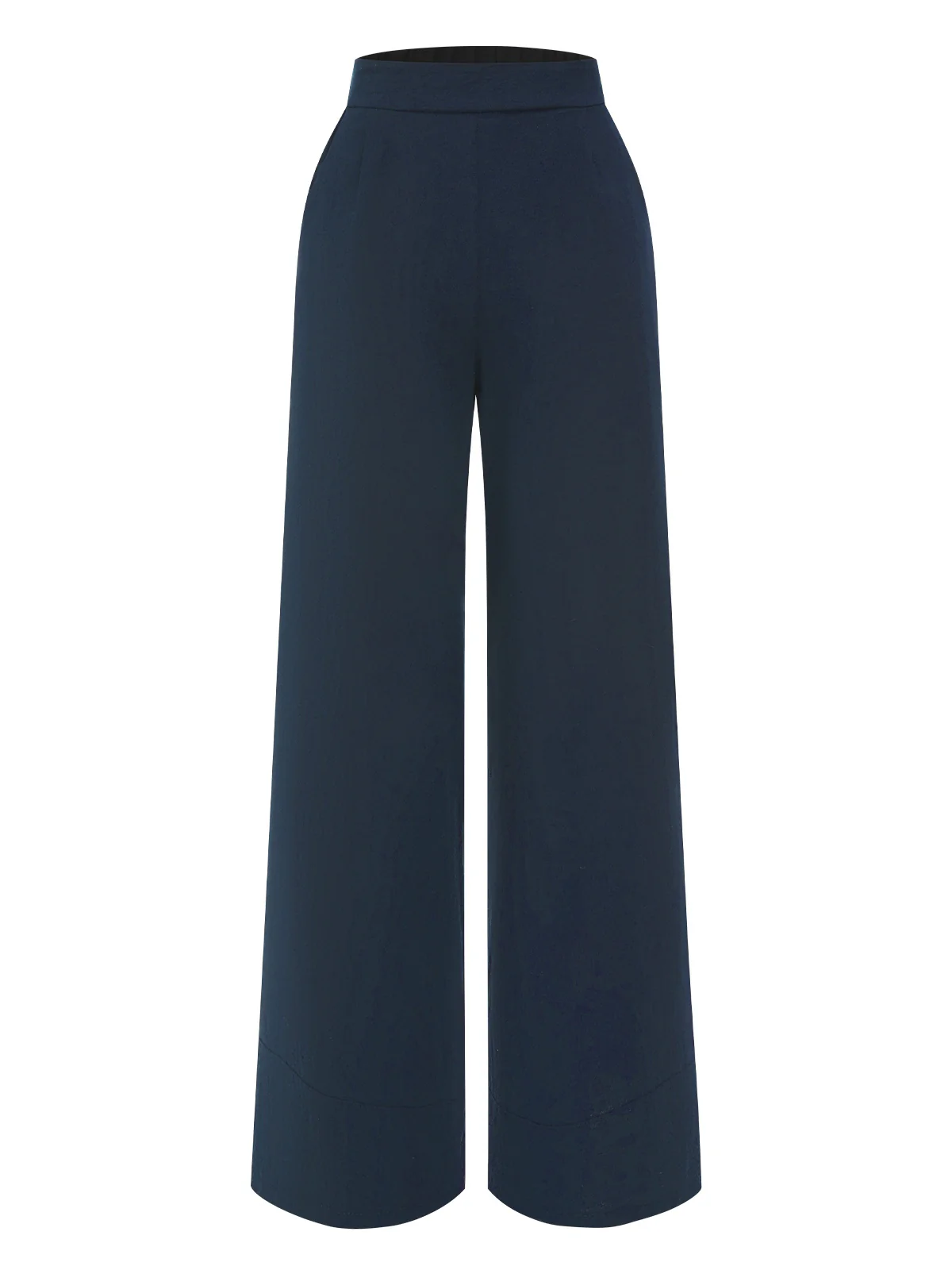 2PCS Dark Blue 1960s Solid Sleeveless Blazer Suit - Image 4