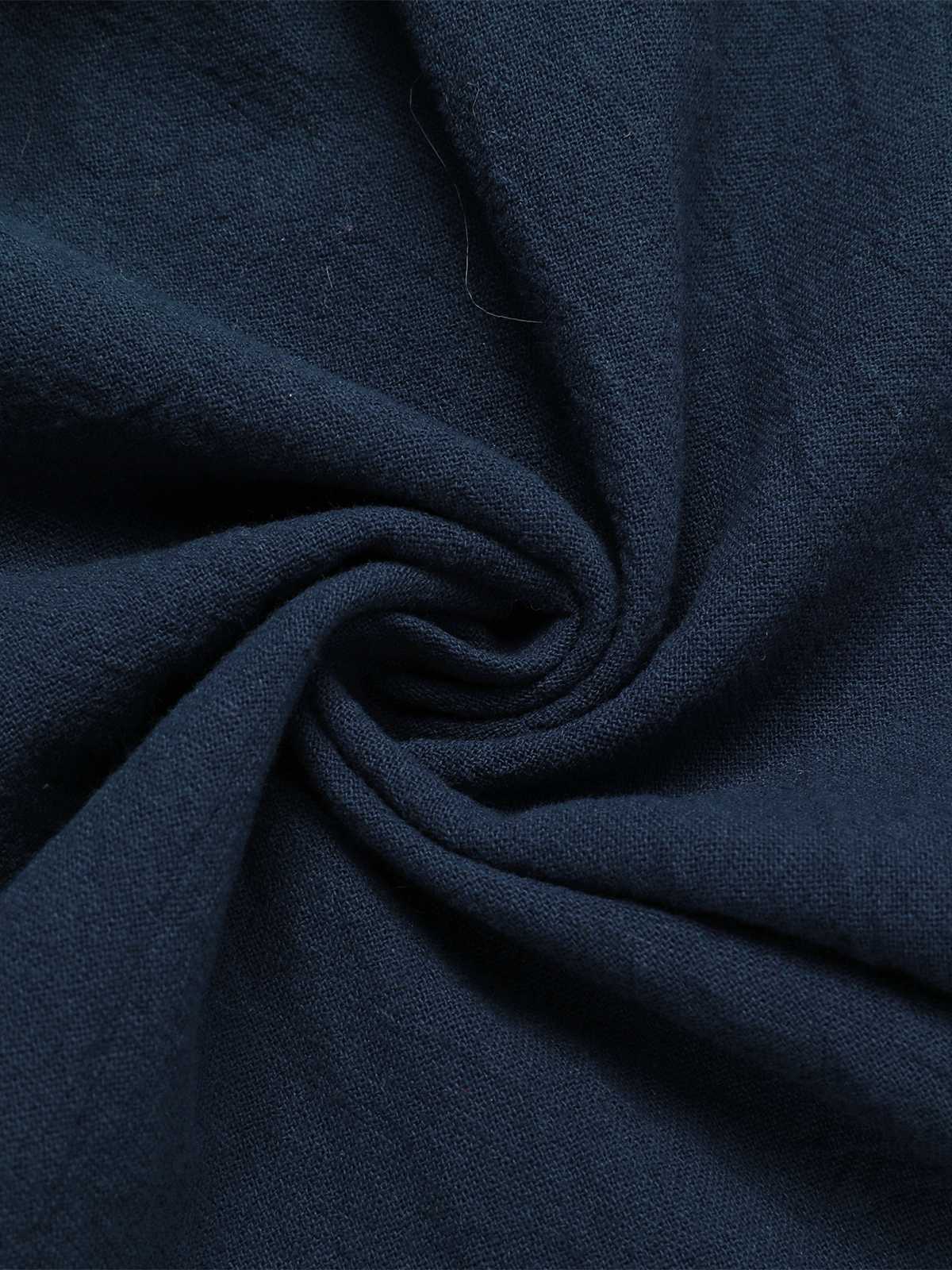 2PCS Dark Blue 1960s Solid Sleeveless Blazer Suit - Image 5