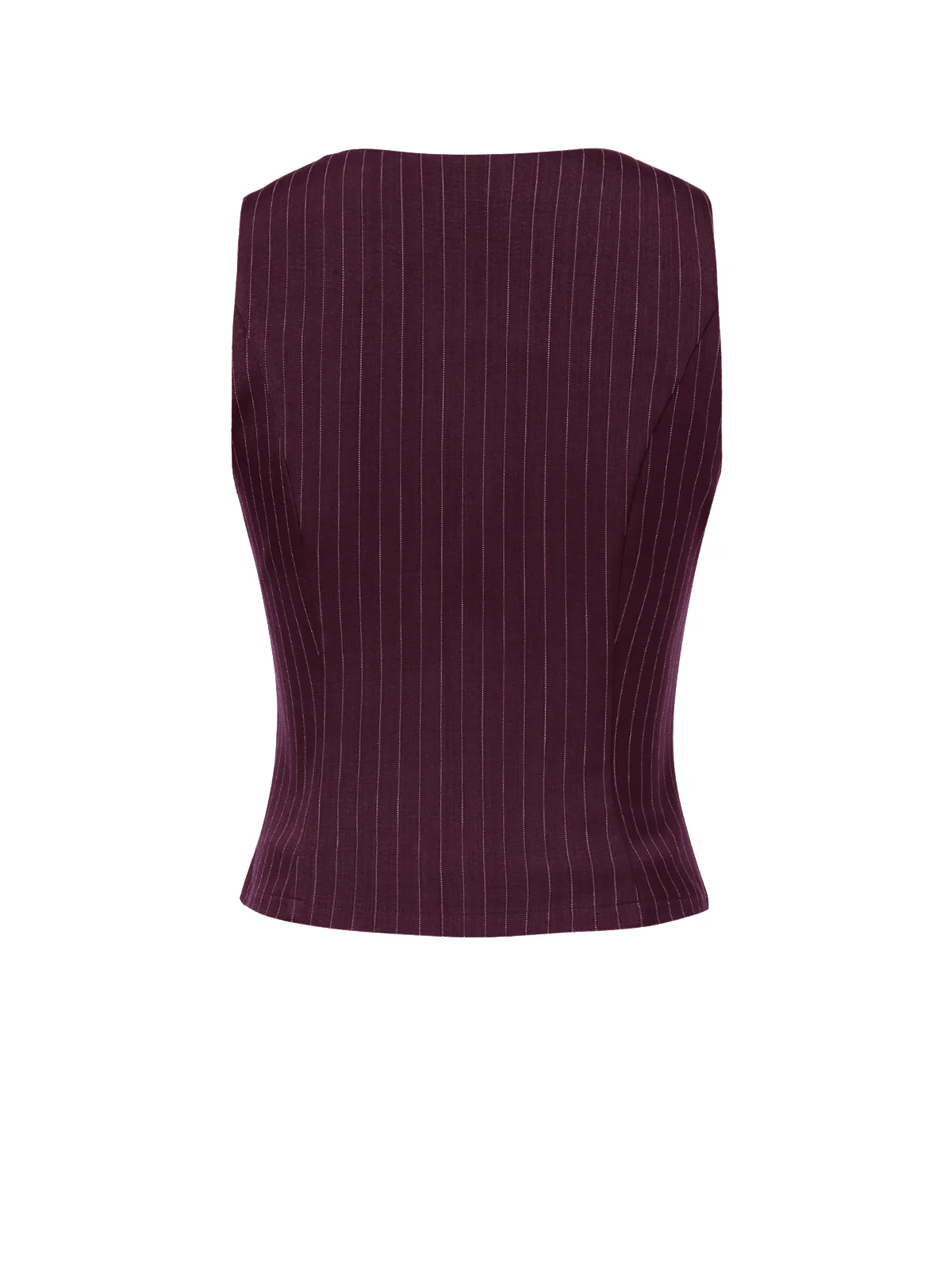 2PCS Dark Gray 1960s Pinstripes Top & Pleated Skirt - Image 17