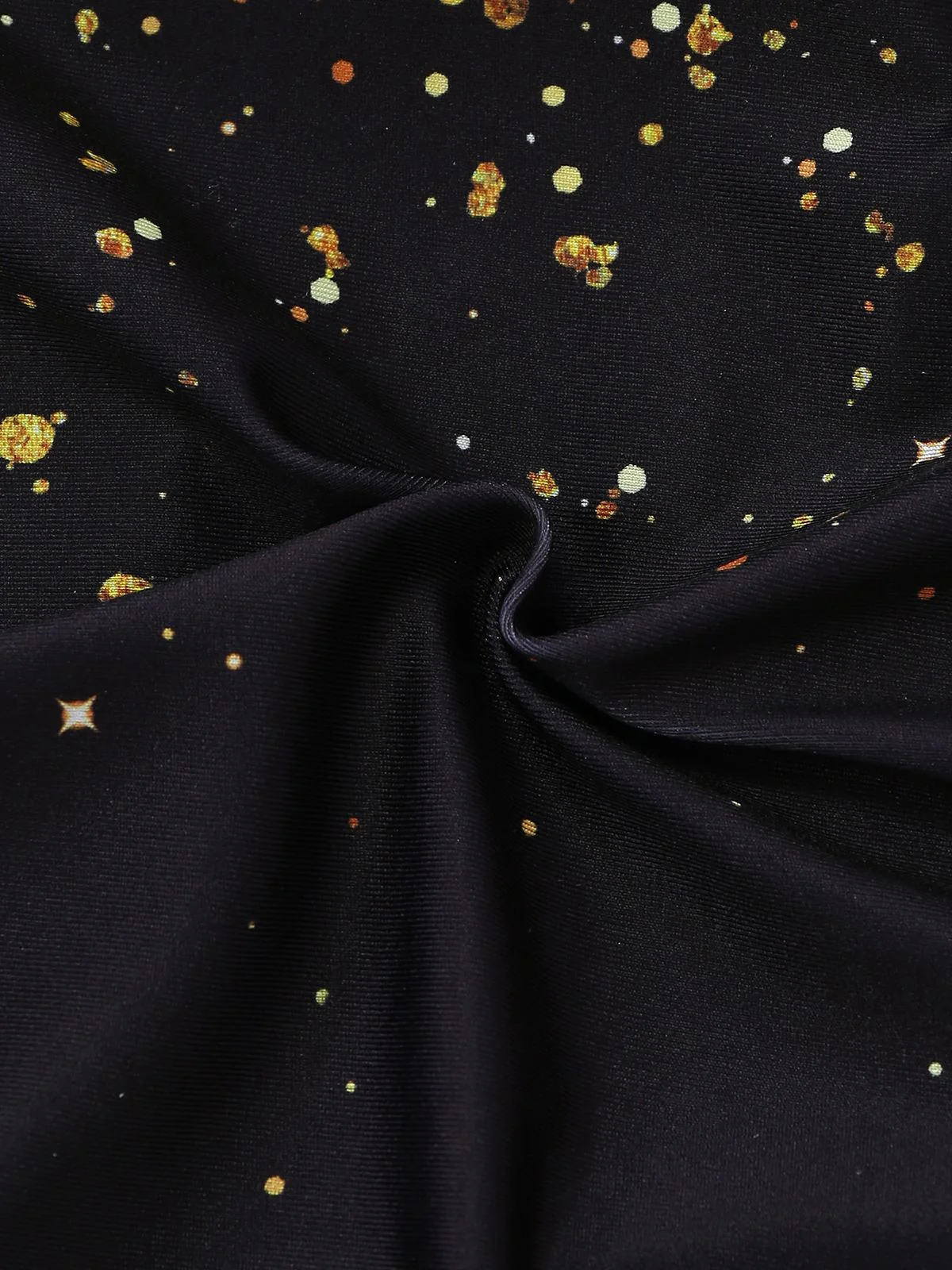 2PCS Gold 1980s Sequined 3D Floral Swimsuit & Cover-Up - Image 11