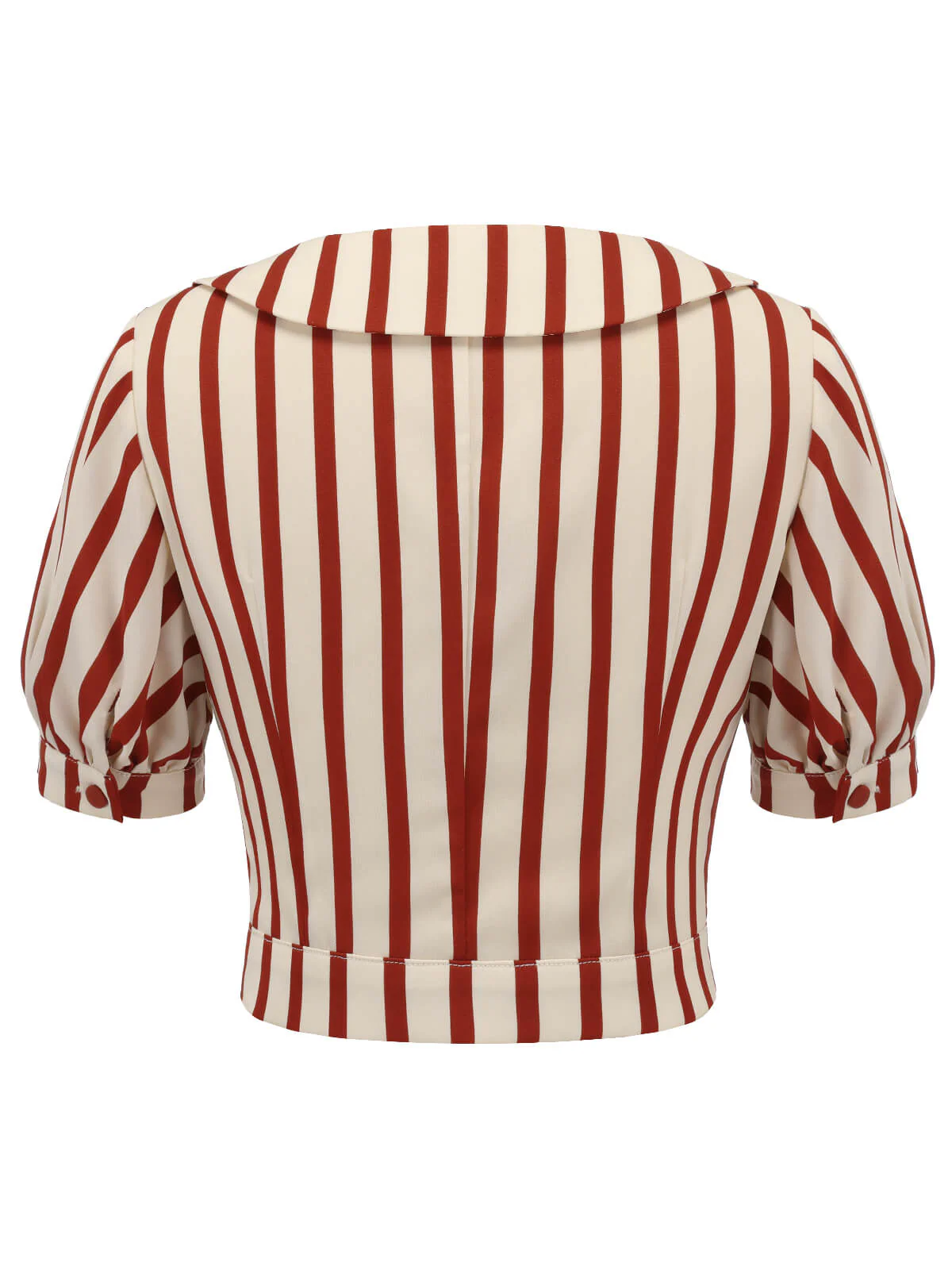 2PCS Green 1950s Striped Blouse & Pleated Skirt - Image 9