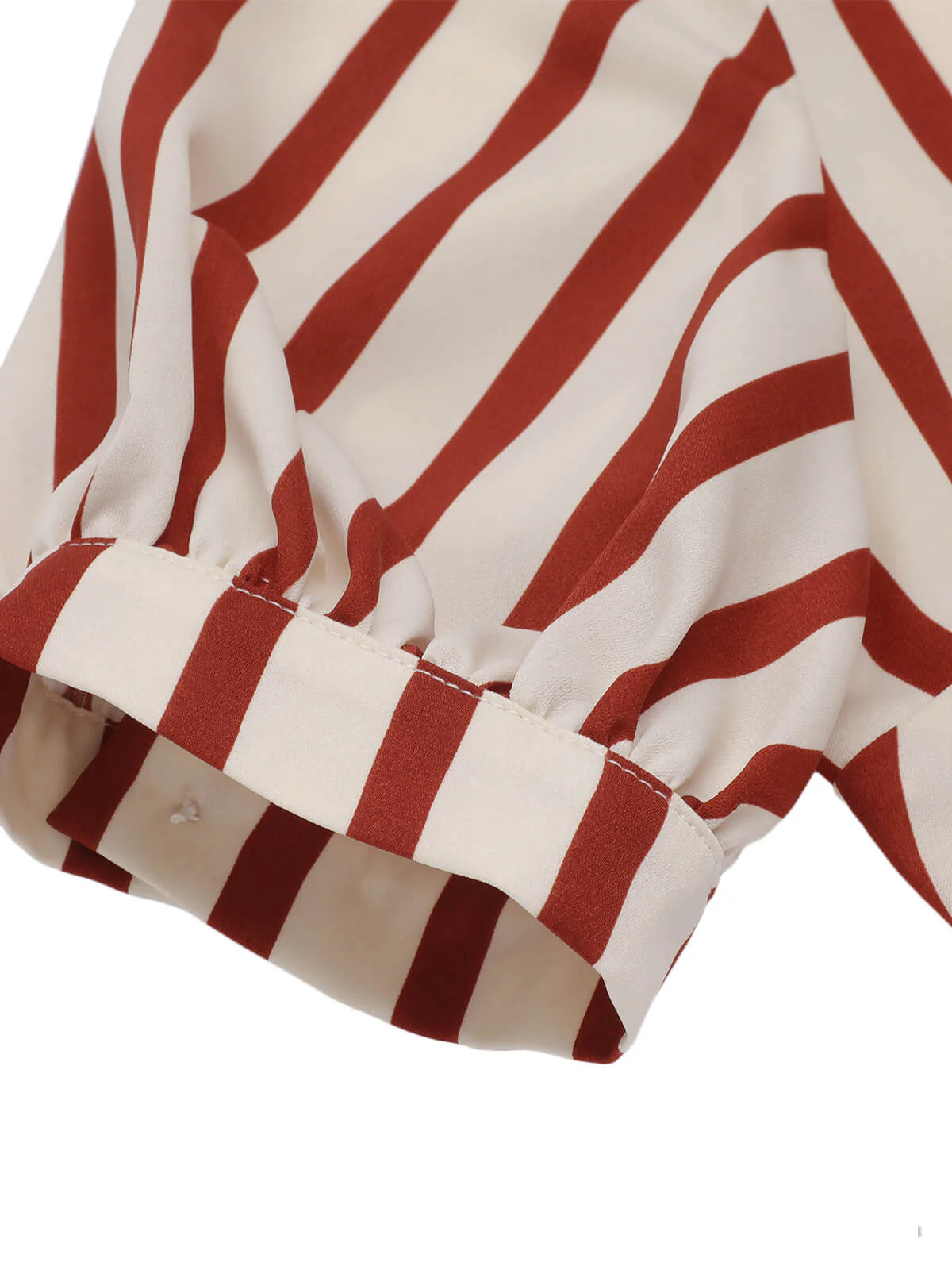 2PCS Green 1950s Striped Blouse & Pleated Skirt - Image 11