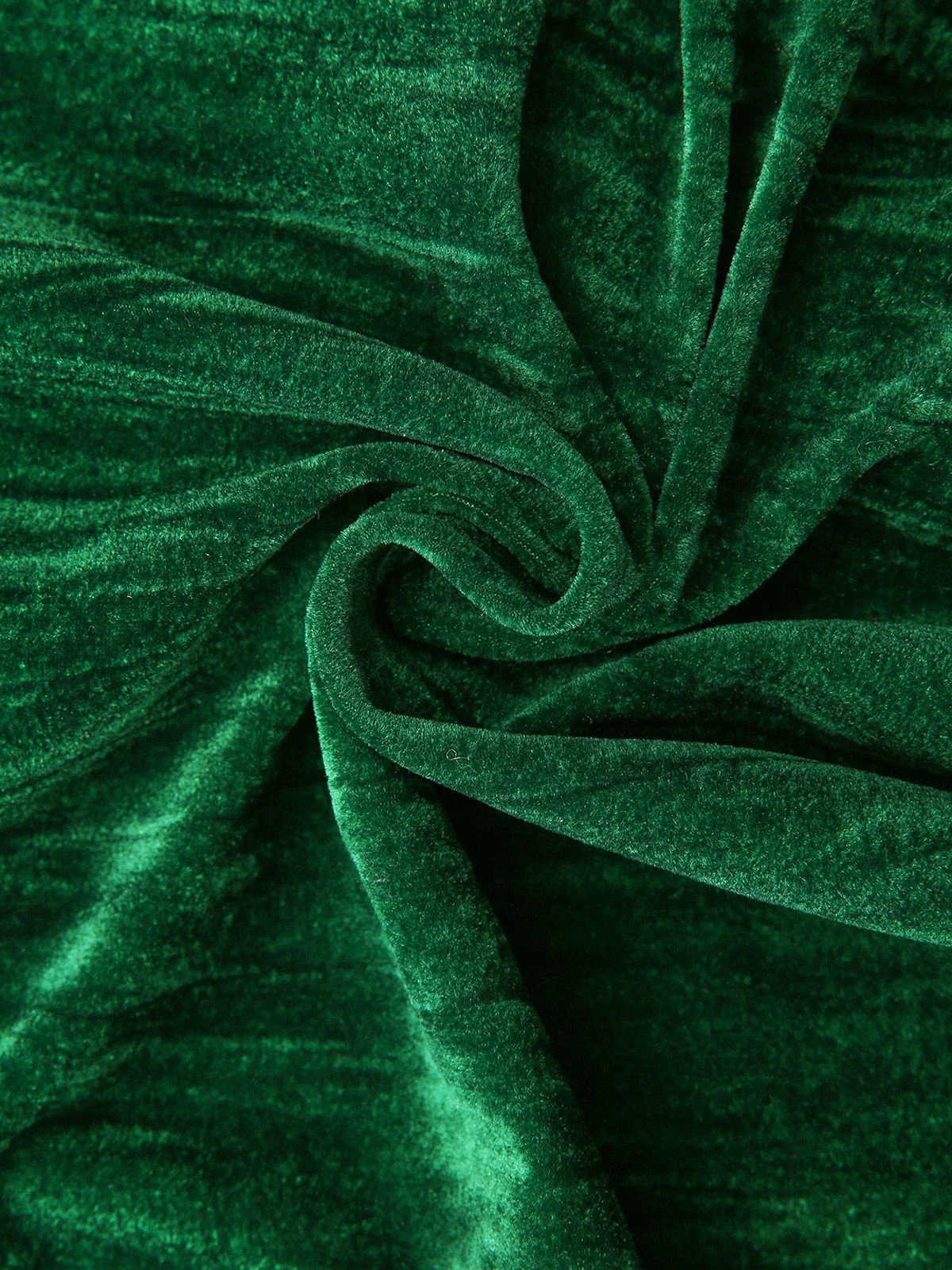 2PCS Green 1980s Solid Pleated Flannelette Blazer & Wide-Leg Pants - Image 5