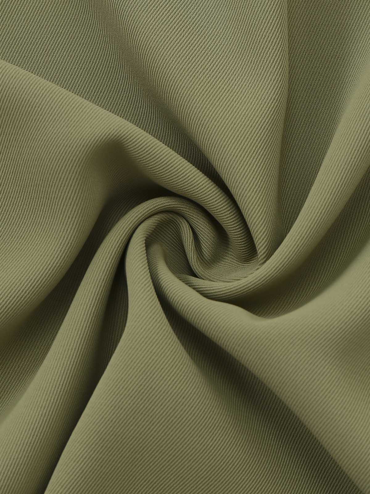 2PCS Green 1980s Tie-Neck Blouse & Solid Skirt - Image 11