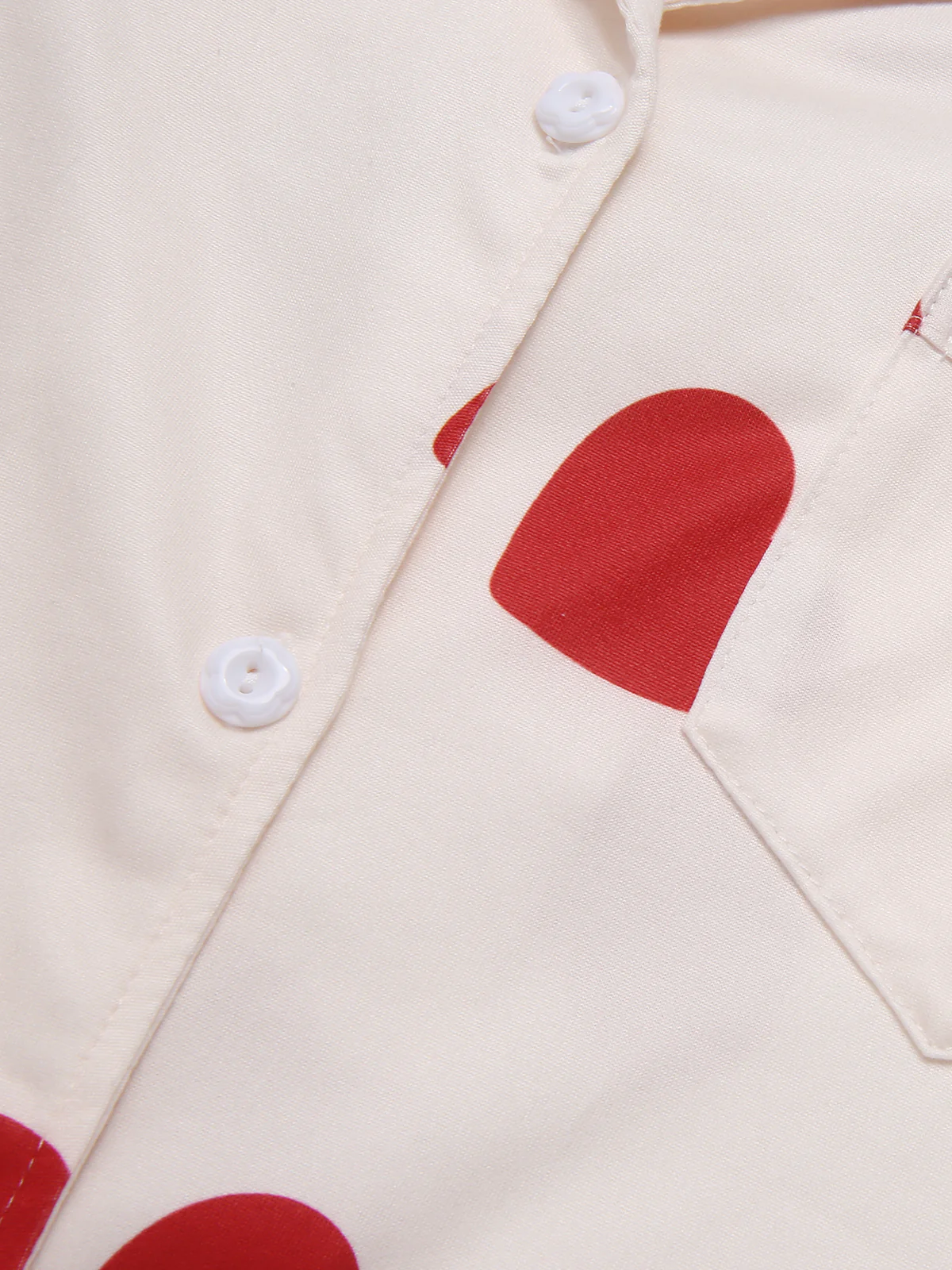 2PCS Heart Short-Sleeved Shirt Shorts Pajamas - Image 6