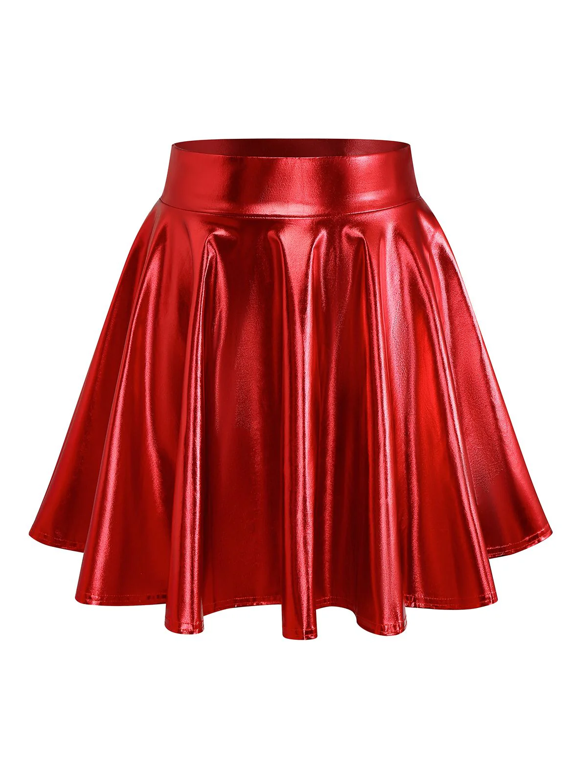 2PCS Metallic 1970 Disco Off-Shoulder Top & Pleated Skirt - Image 16