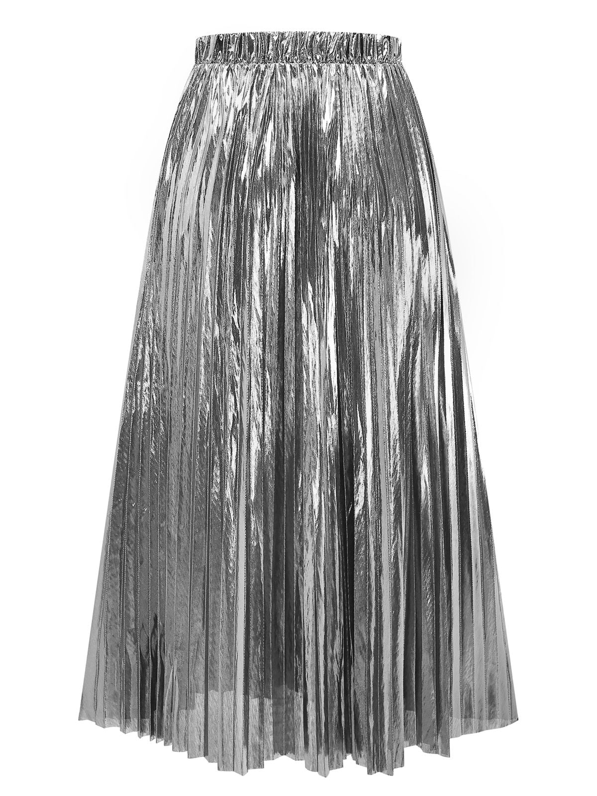 2PCS Metallic 1980s Pleated Cut-Out Swimsuit & Cover-Up - Image 10
