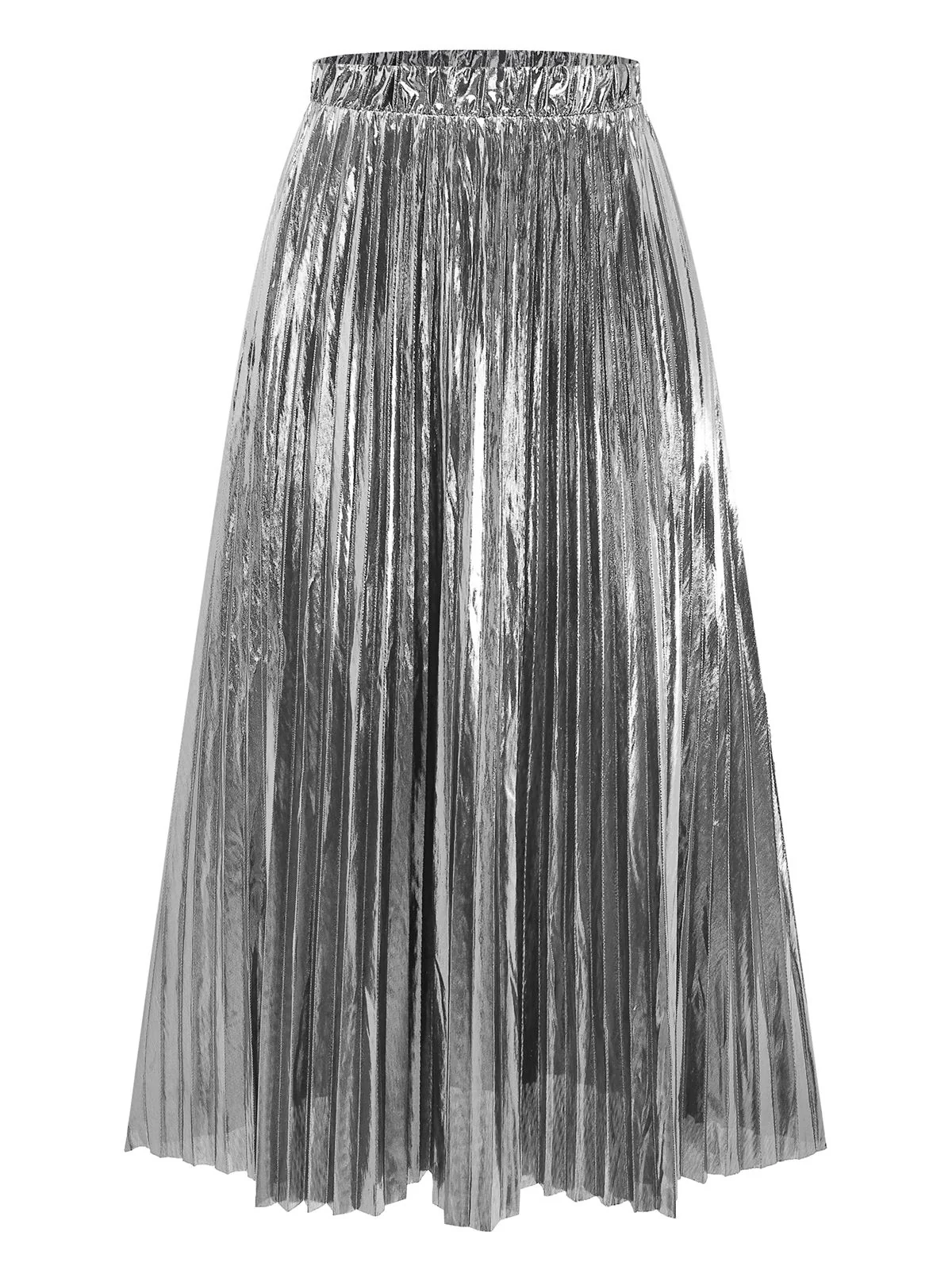 2PCS Metallic 1980s Pleated Cut-Out Swimsuit & Cover-Up - Image 11