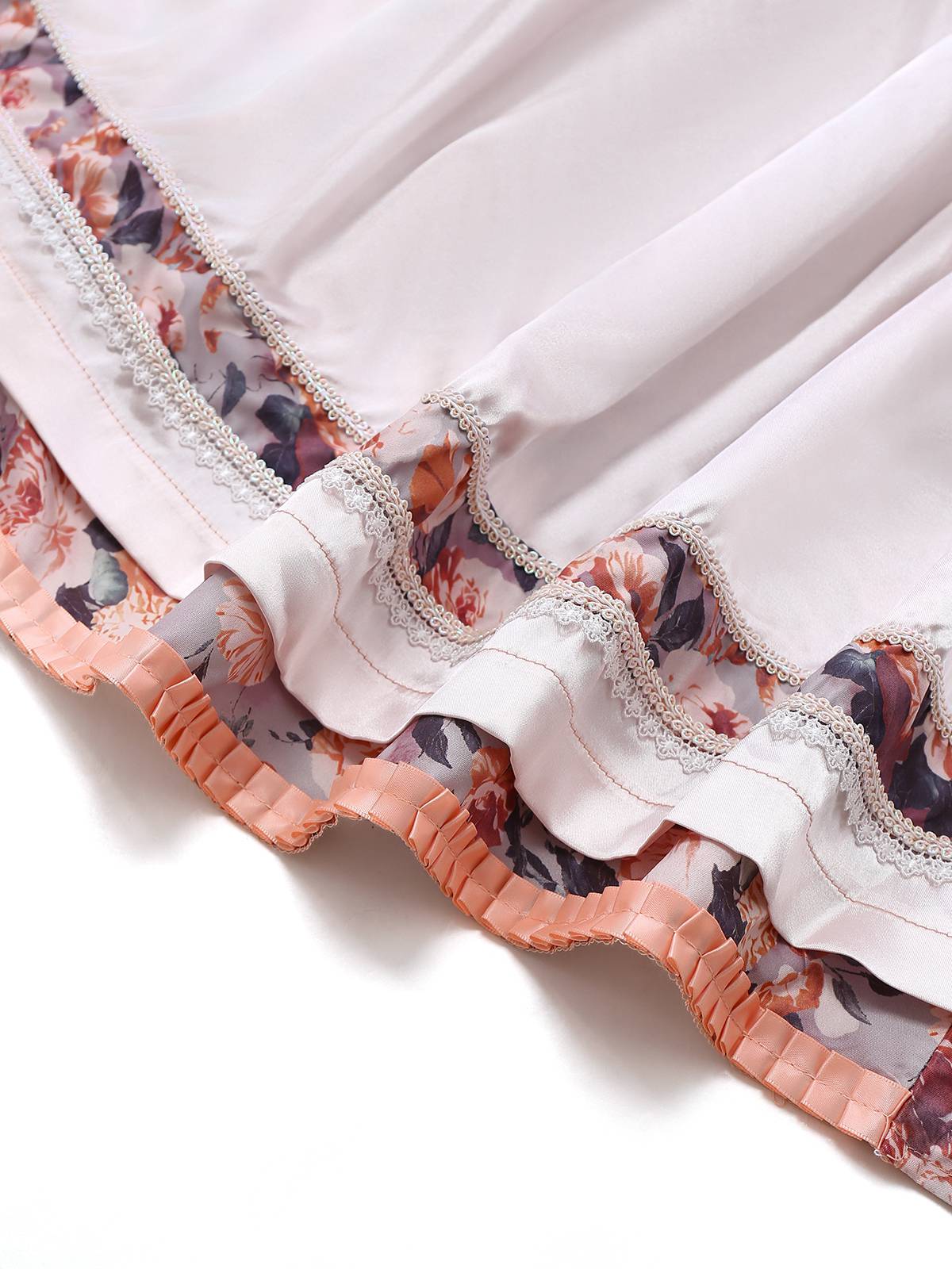 2PCS Multicolor 1950s Floral Dirndl Dress & Apron - Image 5