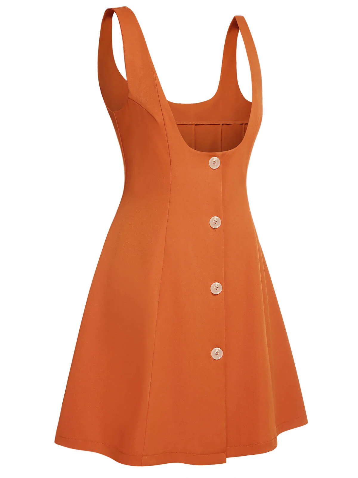 2PCS Orange 1960s Floral Shirt & Skirt - Image 11