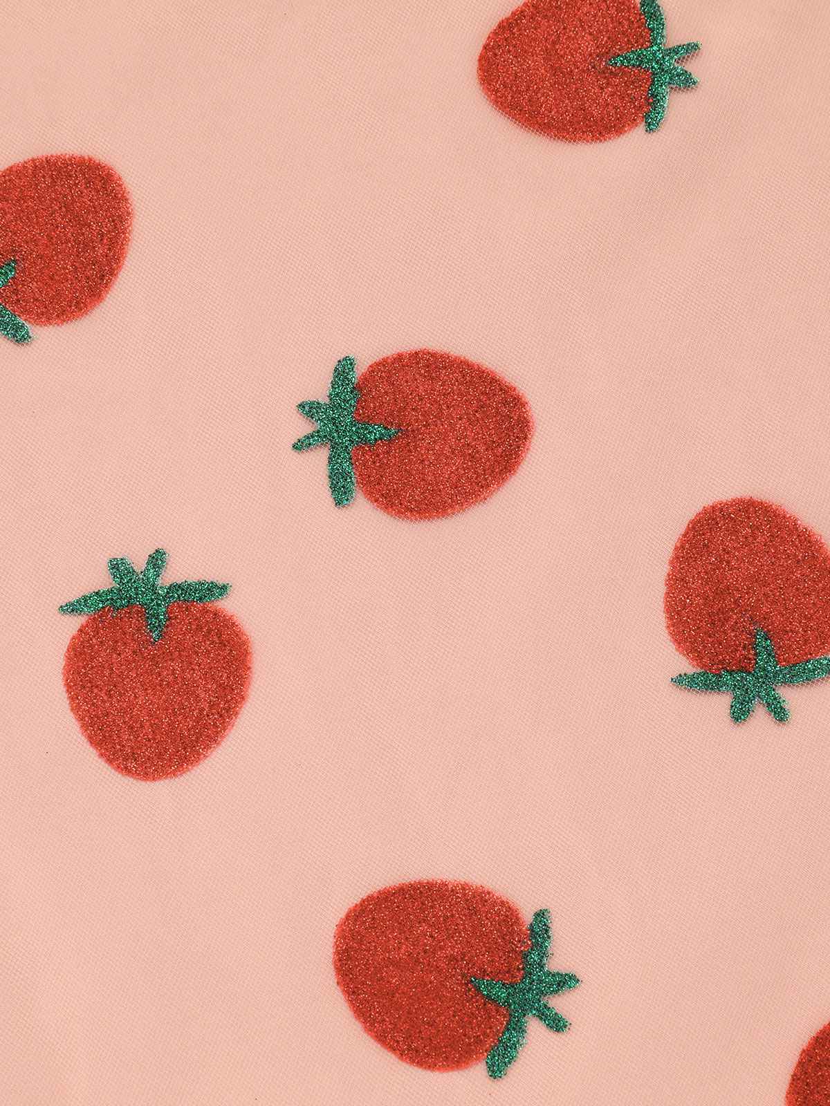 2PCS Pink 1950s Halter Strawberry Romper & Umbrella Skirt - Image 10