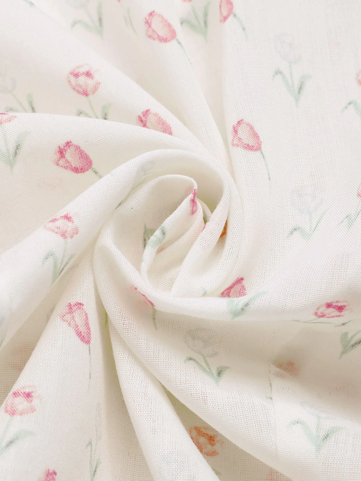 Pink 1940s Tulip V-Neck Lapel Ruffled Blouse - Image 8