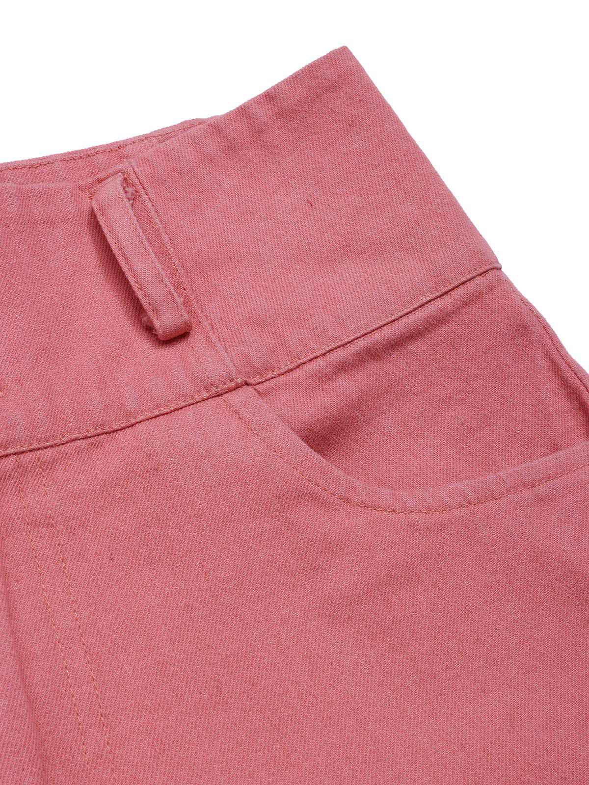 2PCS Pink 1950s Tulip Blouse & Rose Button Pants - Image 16