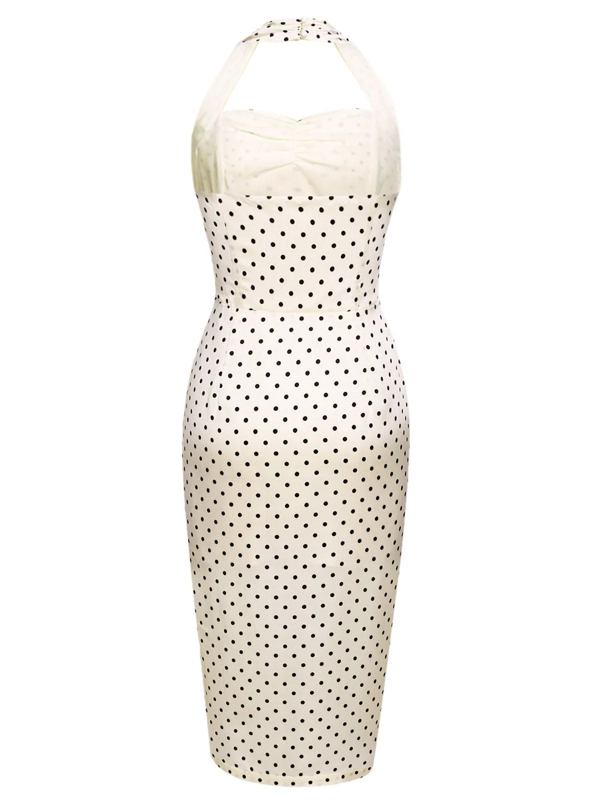 2PCS Polka Dot Ivory Pencil Dress & Sky Blue Strap Dress - Image 5