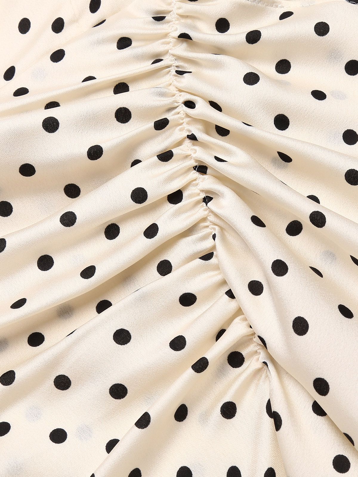 2PCS Polka Dot Ivory Pencil Dress & Sky Blue Strap Dress - Image 8