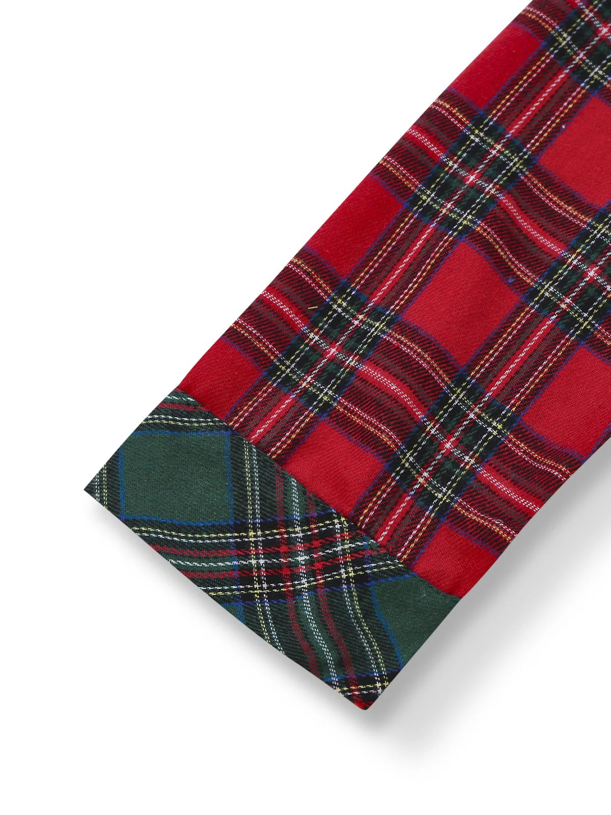 2PCS Red 1930s Christmas Plaid Pajama Set - Image 4