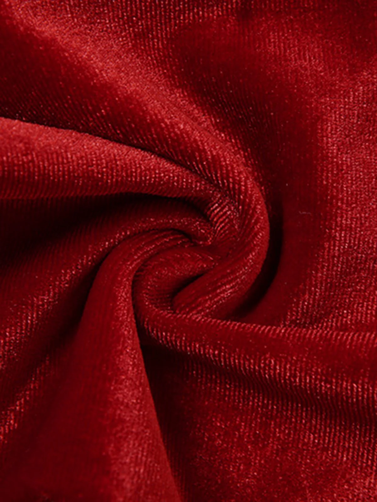 Red 1930s Velvet Lace Mermaid Skirt - Image 3