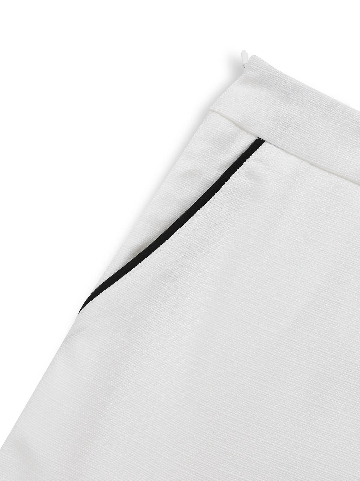 2PCS White 1960s Lapel Collar Button Sleeveless Suit - Image 6