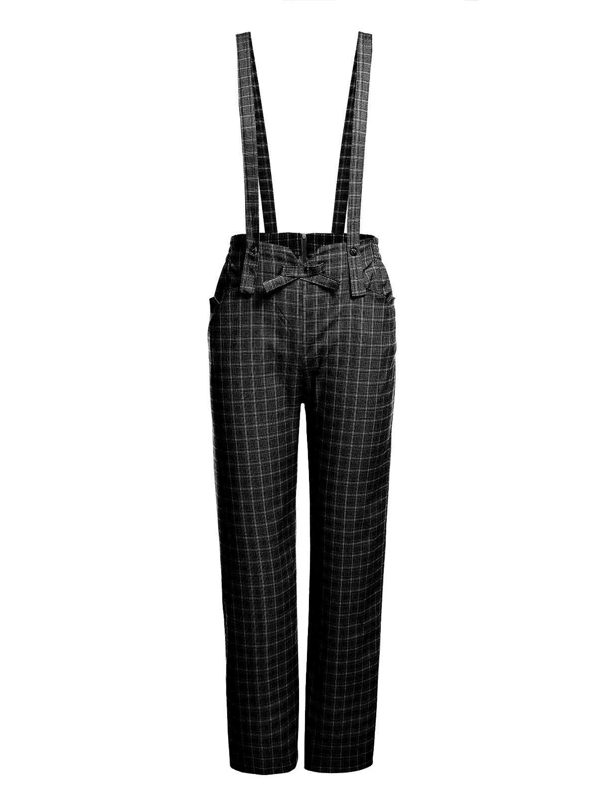 2PCS White Blouse Top & Suspender Pants - Image 3