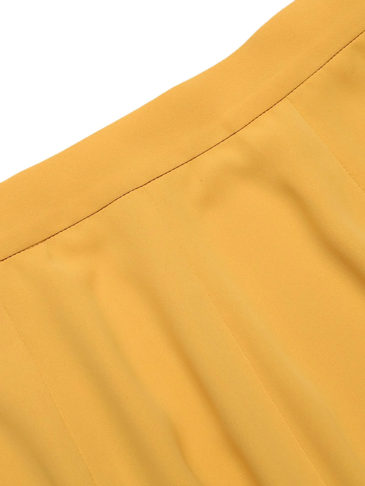 2PCS Yellow 1950s Embroidery Top & Pockets Shorts - Image 12