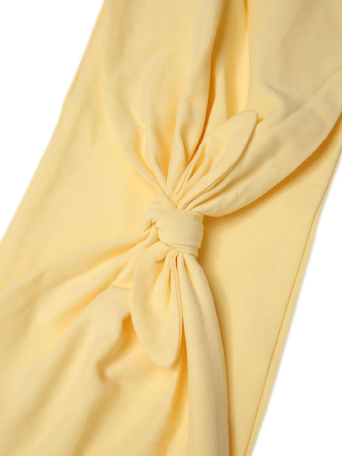 2PCS Yellow 1960s Solid Tube Top & Bodycon Skirt - Image 3