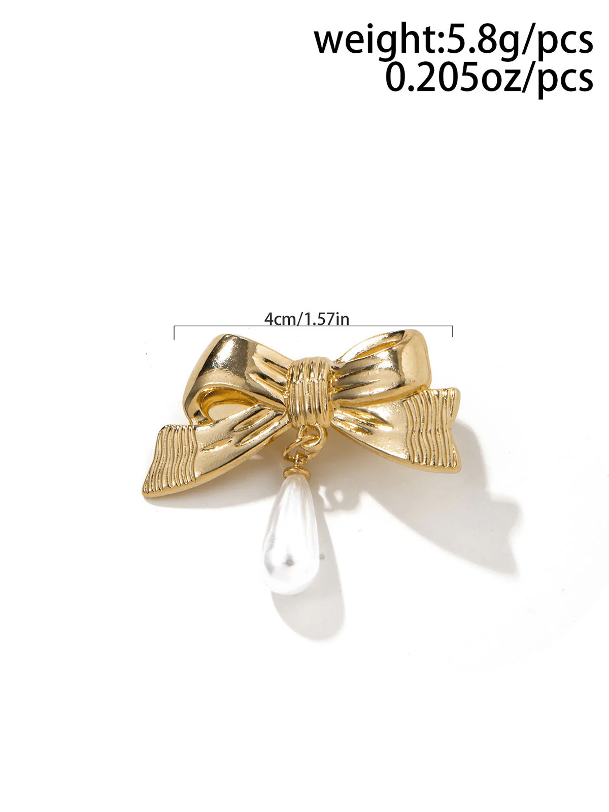 3D Bow Pearl Drop Hair Clip - Image 6