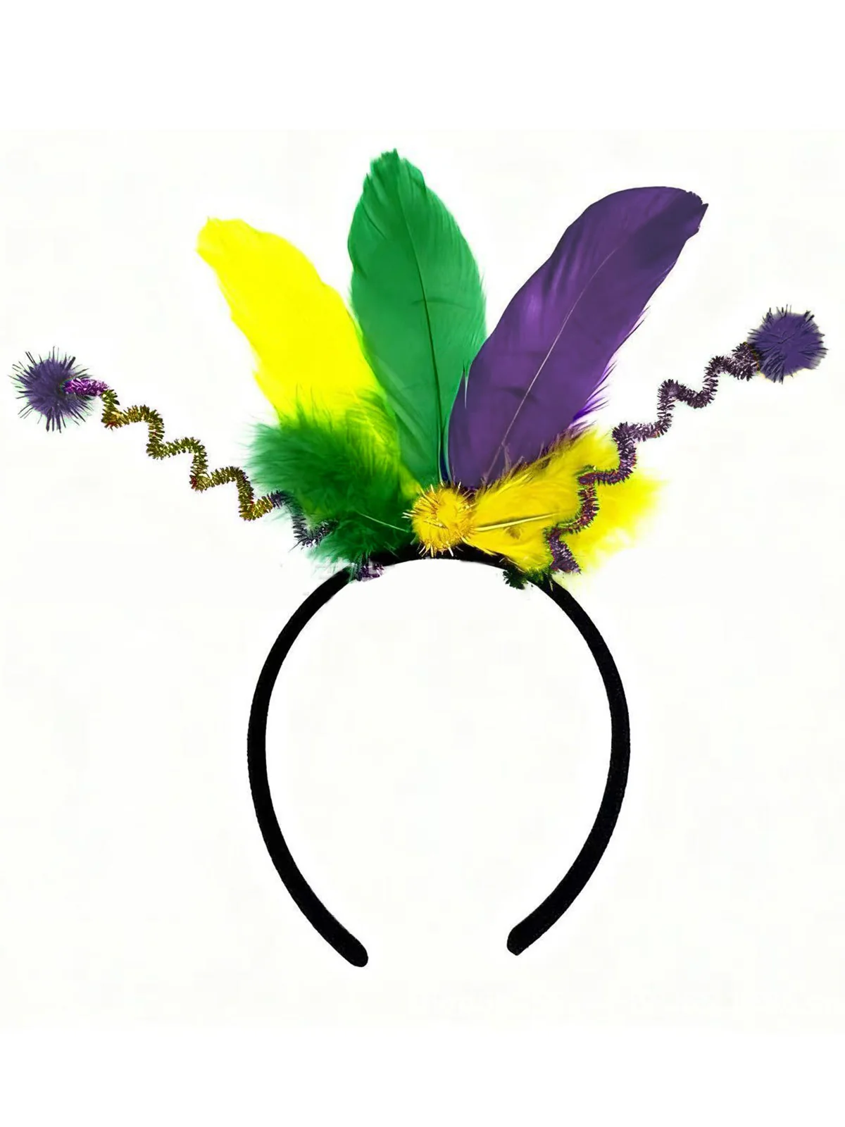 3PCS 1970s Carnival Mask Cutout Top & Petticoat & Headband - Image 7