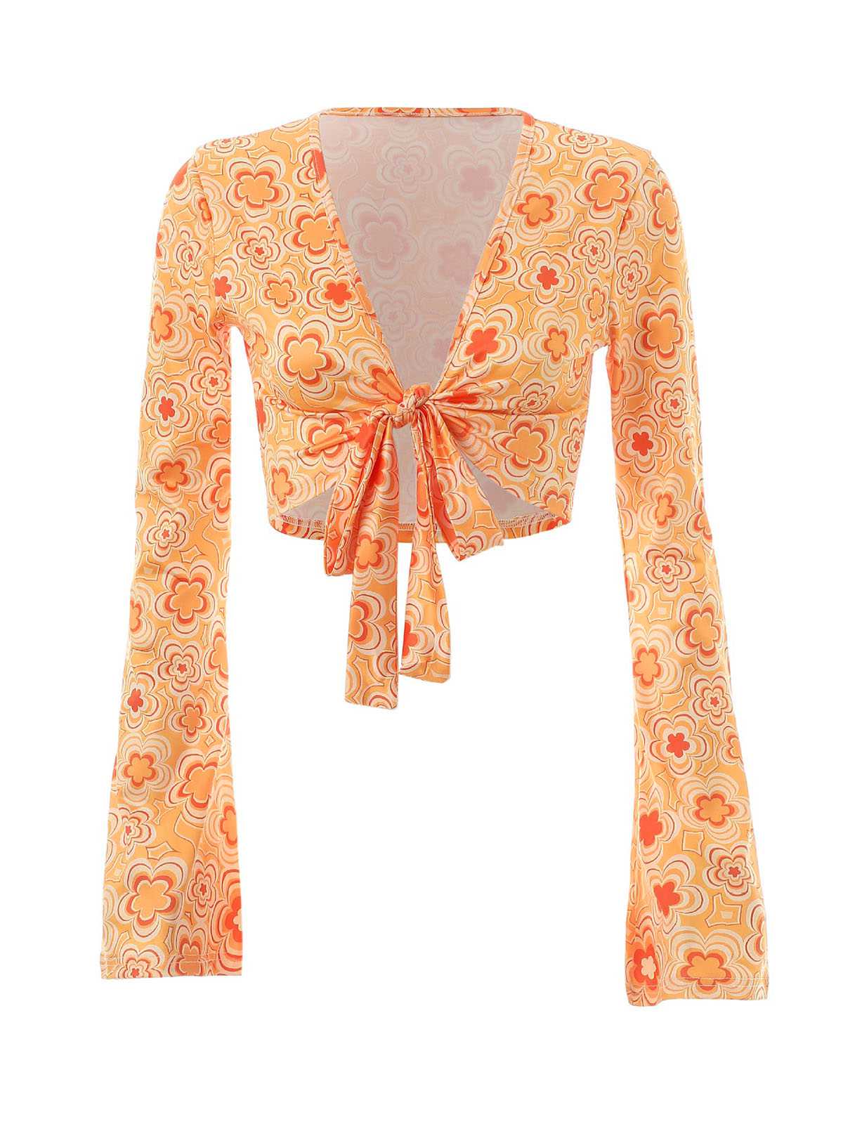 3PCS 1970s Flare Sleeve Disco Hippie Costume Set - Image 14