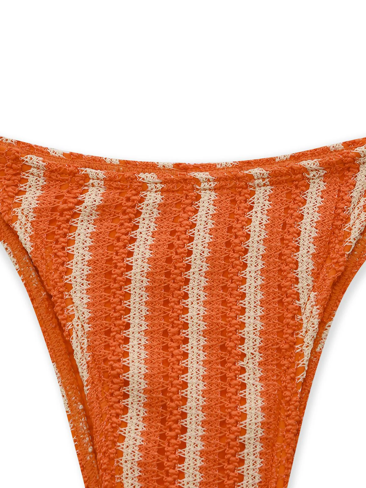 3PCS 1970s Striped Knit Boho Bikini Set & Cover-Up - Image 6